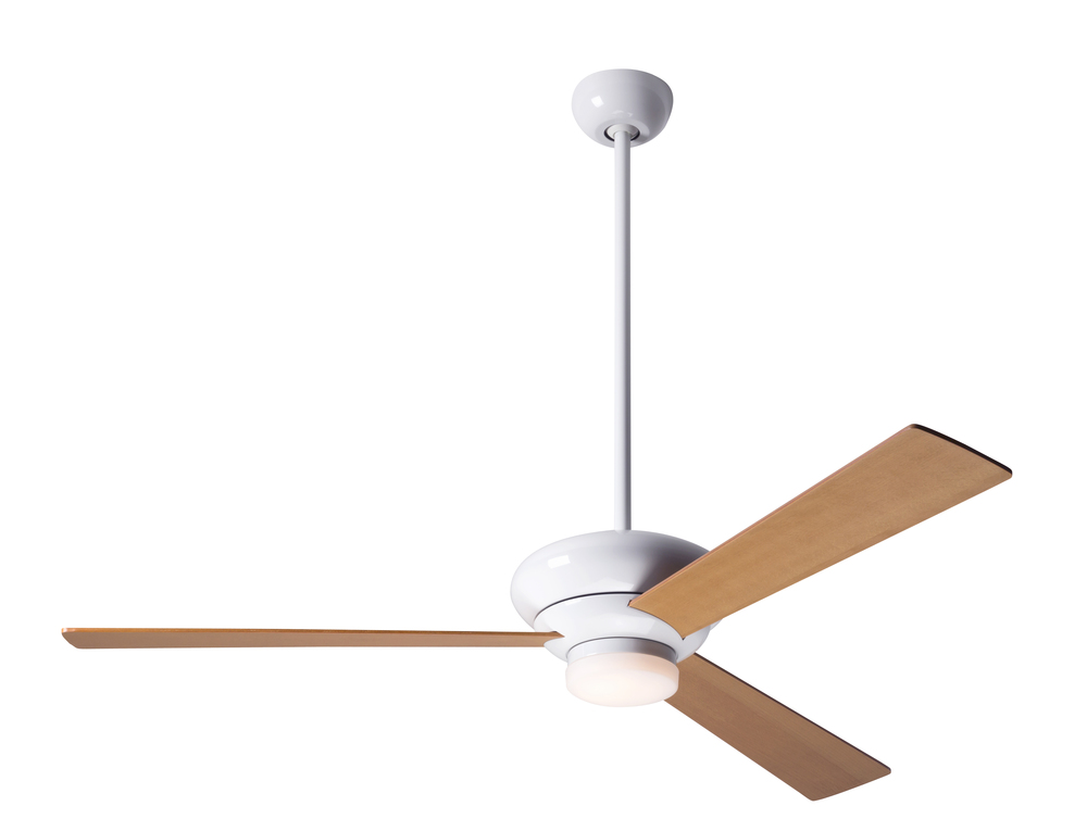 Altus Fan; Gloss White Finish; 52" Maple Blades; 17W LED; Fan Speed and Light Control (3-wire)