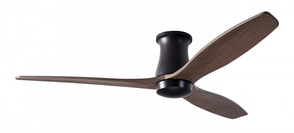 Arbor Flush DC Fan; Dark Bronze Finish; 54" Mahogany Blades; No Light; Wall Control