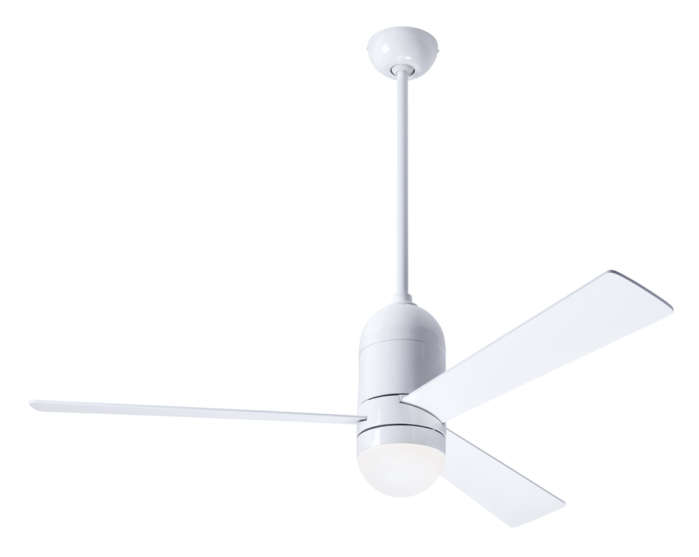 Cirrus DC Fan; Gloss White Finish; 50" White Blades; 17W LED; Wall Control