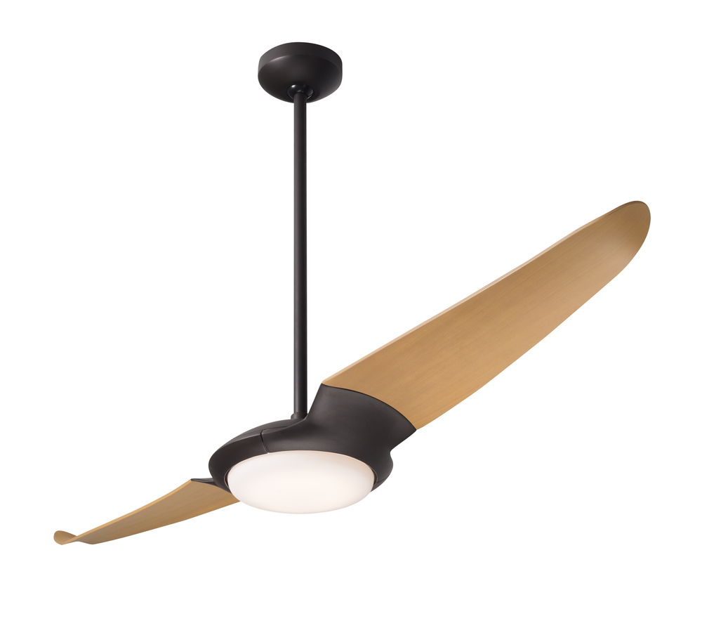 IC/Air (2 Blade ) Fan; Dark Bronze Finish; 56" Maple Blades; 20W LED; Wall/Remote Combo Control