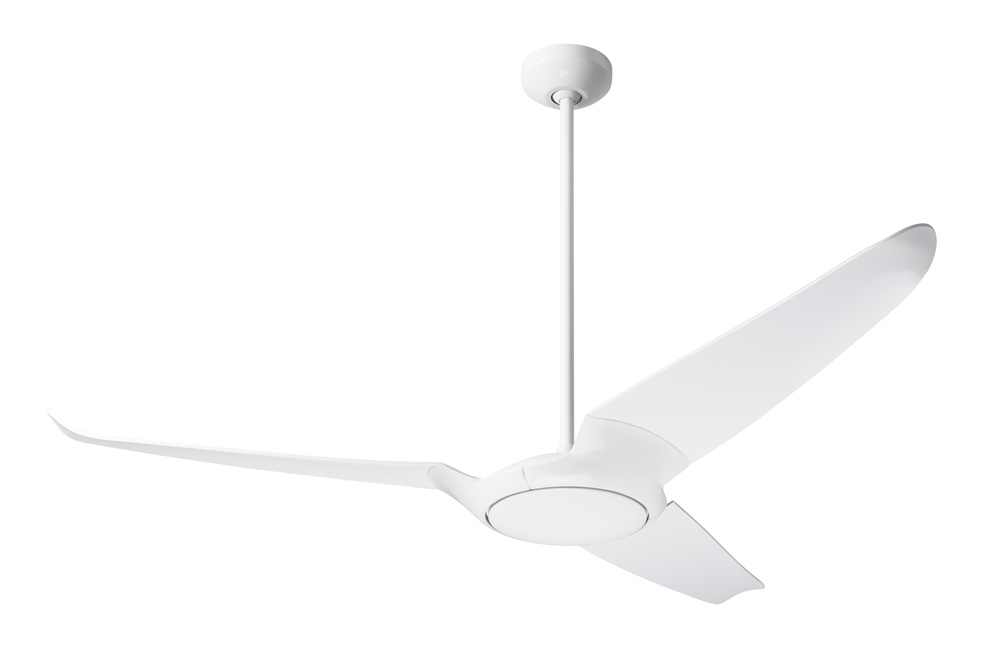 IC/Air (3 Blade ) Fan; Gloss White Finish; 56" White Blades; No Light; Remote Control