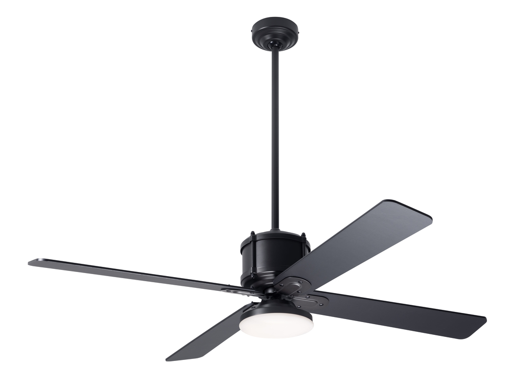 Industry DC Fan; Dark Bronze Finish; 50" Black Blades; 20W LED Open; Remote Control