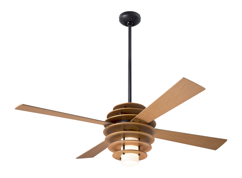 Stella Fan; Maple/Dark Bronze Finish; 52" Black Blades; 17W LED; Fan Speed and Light Control (3-