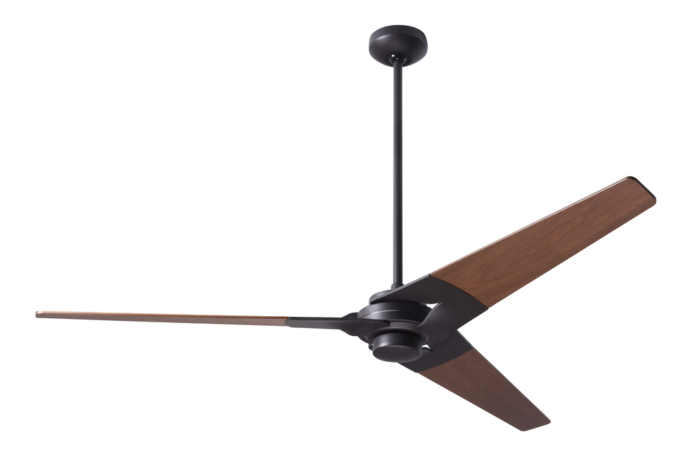 Torsion Fan; Dark Bronze Finish; 62" Mahogany Blades; No Light; Fan Speed Control