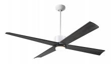 Modern Fan Co. NOU-MWBS-56-EB-271-RC - Nouveau DC Fan; Matte White Finish w/ Brass; 56" Ebony Blades; 17W LED; Remote Control