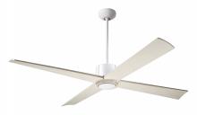 Modern Fan Co. NOU-MWBS-56-WW-NL-WC - Nouveau DC Fan; Matte White Finish w/ Brass; 56" Whitewash Blades; No Light; Wall Control