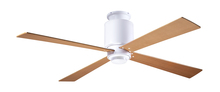 Modern Fan Co. LAP-FM-GW-50-MP-NL-001 - Lapa Flush Fan; Gloss White Finish; 50" Maple Blades; No Light; Fan Speed Control