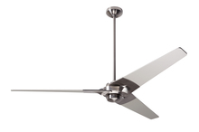 Modern Fan Co. TOR-BN-62-GY-NL-001 - Torsion Fan; Bright Nickel Finish; 62" Graywash Blades; No Light; Fan Speed Control