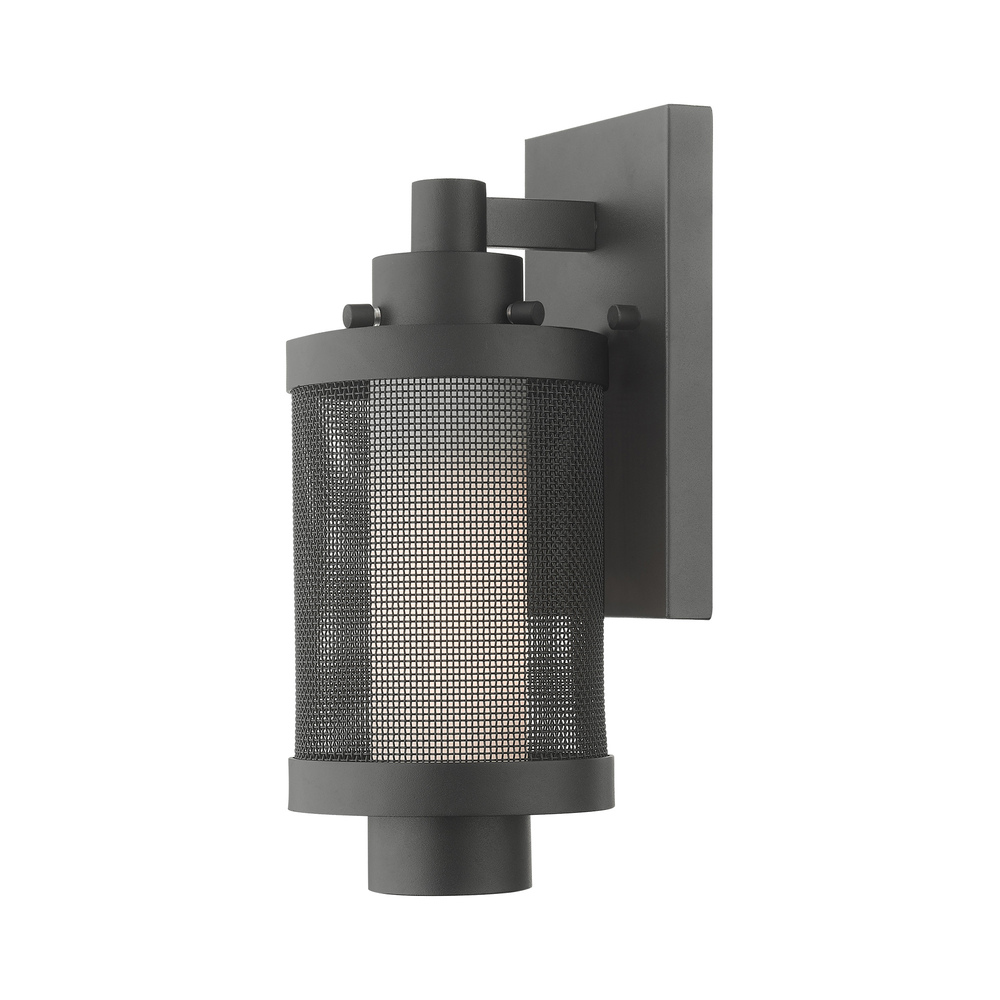 1 Lt Textured Black Wall Lantern