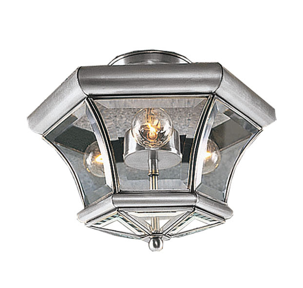 3 Light Brushed Nickel Ceiling Mount