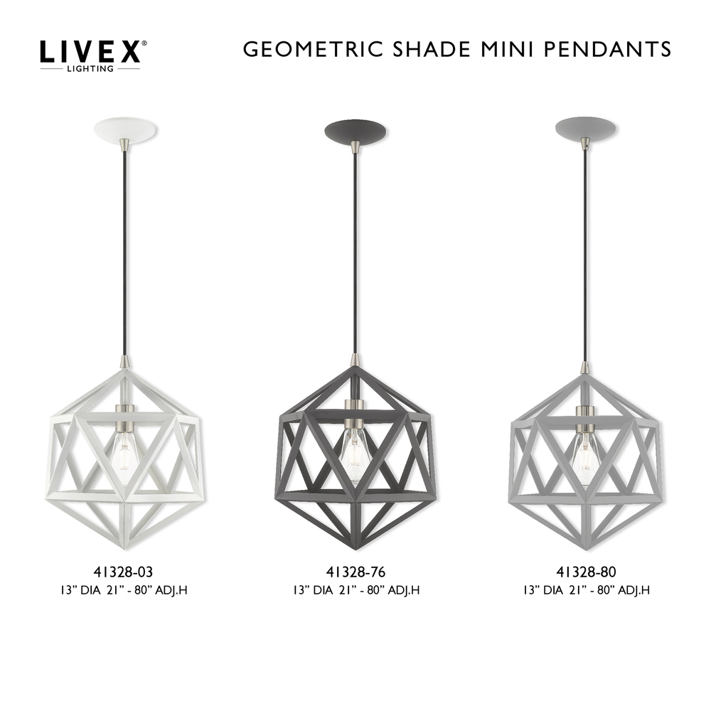 1 Lt Scandinavian Gray Mini Pendant