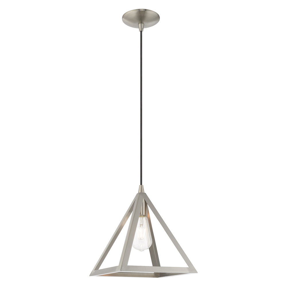 1 Lt Brushed Nickel Mini Pendant