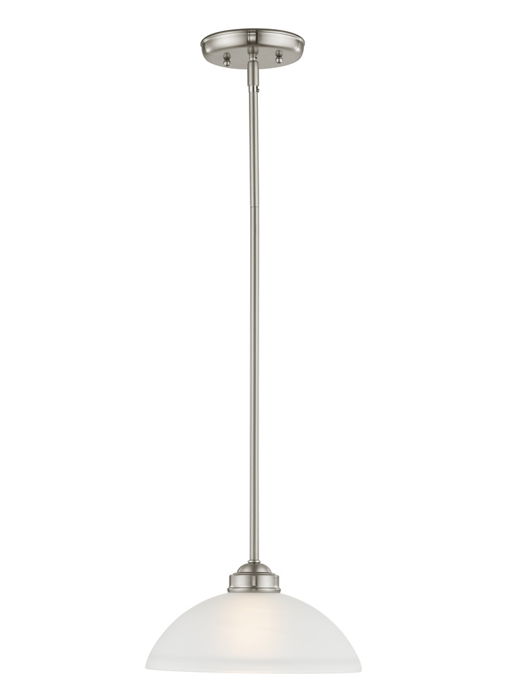 1 Light Brushed Nickel Pendant