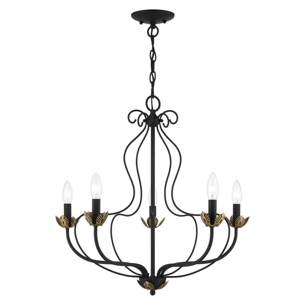 5 Light Black Chandelier