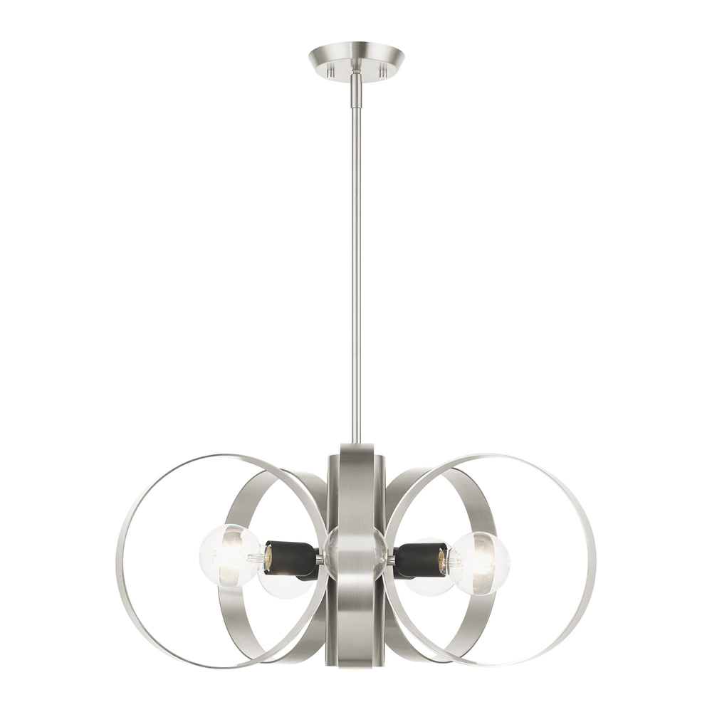 6 Lt Brushed Nickel Chandelier