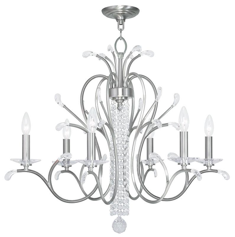 6 Light Brushed Nickel Chandelier