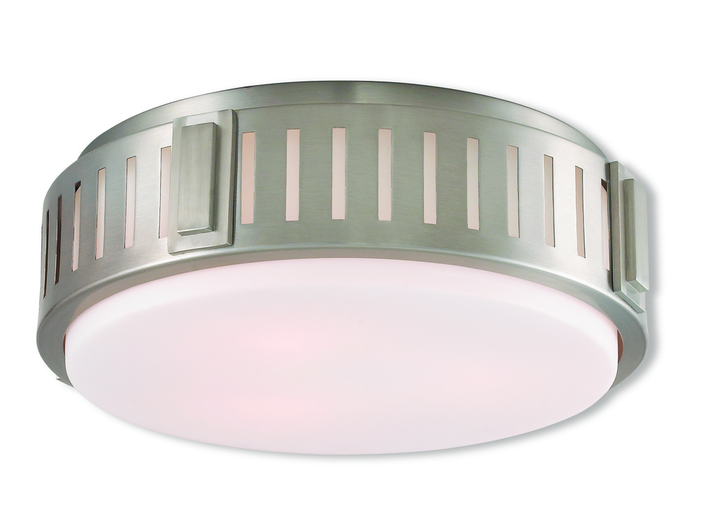 3 Light Brushed Nickel Ceiling Mount