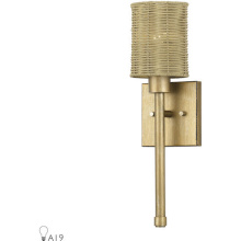 Livex Lighting 13701-48 - 1 Light Antique Gold Leaf Single ADA Sconce