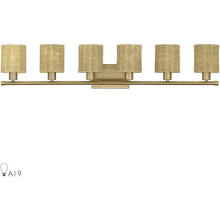 Livex Lighting 13706-48 - 6 Light Antique Gold Leaf Extra Large Vanity Sconce