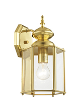 Livex Lighting 2007-02 - 1 Light PB Outdoor Wall Lantern