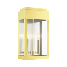 Livex Lighting 21238-12 - 2 Lt Satin Brass Outdoor Wall Lantern