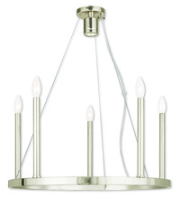 Livex Lighting 40245-35 - 5 Light Polished Nickel Chandelier