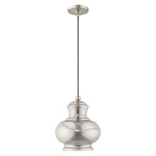 Livex Lighting 41243-91 - 1 Lt Brushed Nickel Mini Pendant