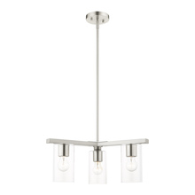 Livex Lighting 45473-91 - 3 Lt Brushed Nickel Chandelier