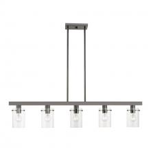 Livex Lighting 46155-46 - 5 Light Black Chrome Linear Chandelier