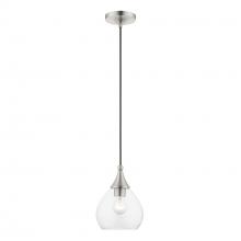 Livex Lighting 46501-91 - 1 Light Brushed Nickel Mini Pendant