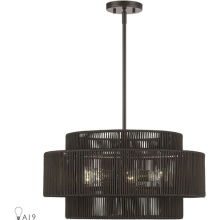 Livex Lighting 49124-92 - 5 Light English Bronze Pendant Chandelier