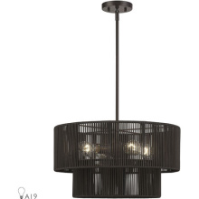 Livex Lighting 49125-92 - 4 Light English Bronze Pendant Chandelier