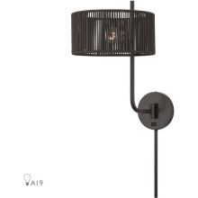 Livex Lighting 49139-92 - 1 Light English Bronze Swing Arm Wall Lamp