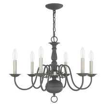 Livex Lighting 5006-76 - 6 Lt Scandinavian Gray Chandelier