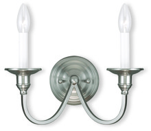 Livex Lighting 5142-91 - 2 Light Brushed Nickel Wall Sconce