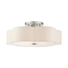 Livex Lighting 58069-91 - 6 Lt Brushed Nickel Semi Flush