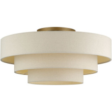 Livex Lighting 58877-48 - 5 Light Antique Gold Leaf Extra Large Semi-Flush