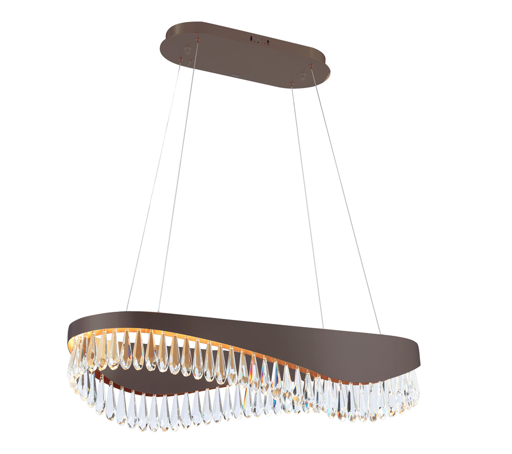 Venosa Small Long Chandelier - Black