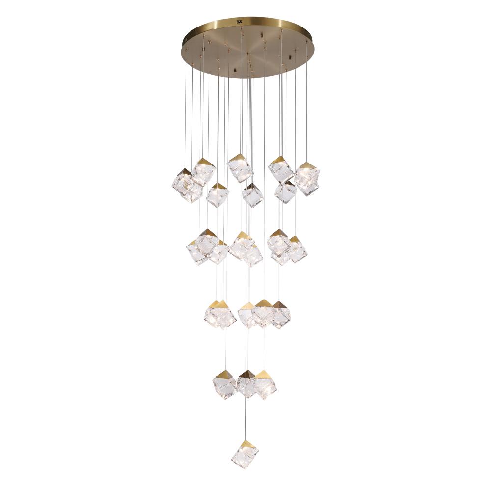 Pensey Multi - Light Chandelier In Brushed Gold Finish