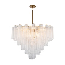 Kanova Lighting KCH5120-36 - Vespera Chandelier - Large L36" W36" H28" Warm Brass 120 V 17 E12 Candelabra