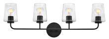 Lark 853454BK-CL - Large Four Light Vanity