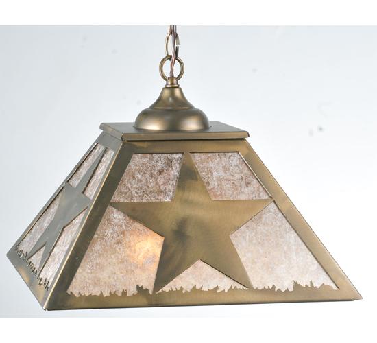 16" Square Texas Star Pendant