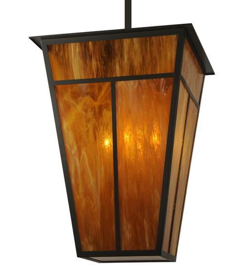 36"Sq "T" Mission Lantern Pendant