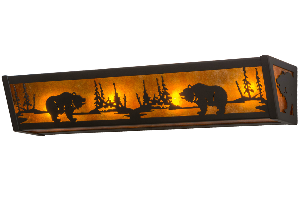 24"W Bear at Lake Vanity Light