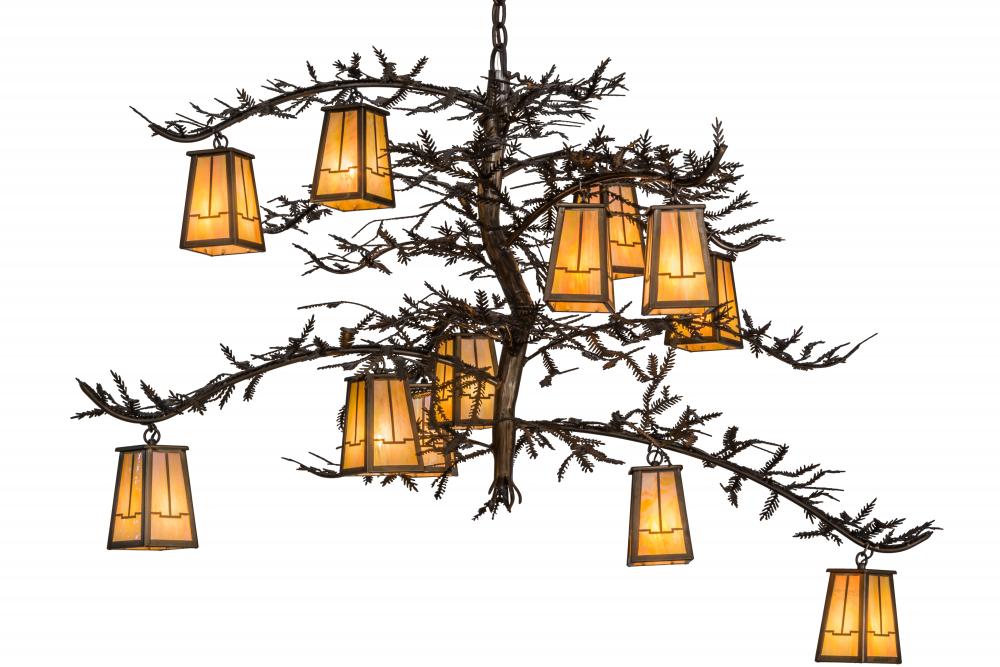 54"W Pine Branch Valley View 12 LT Chandelier