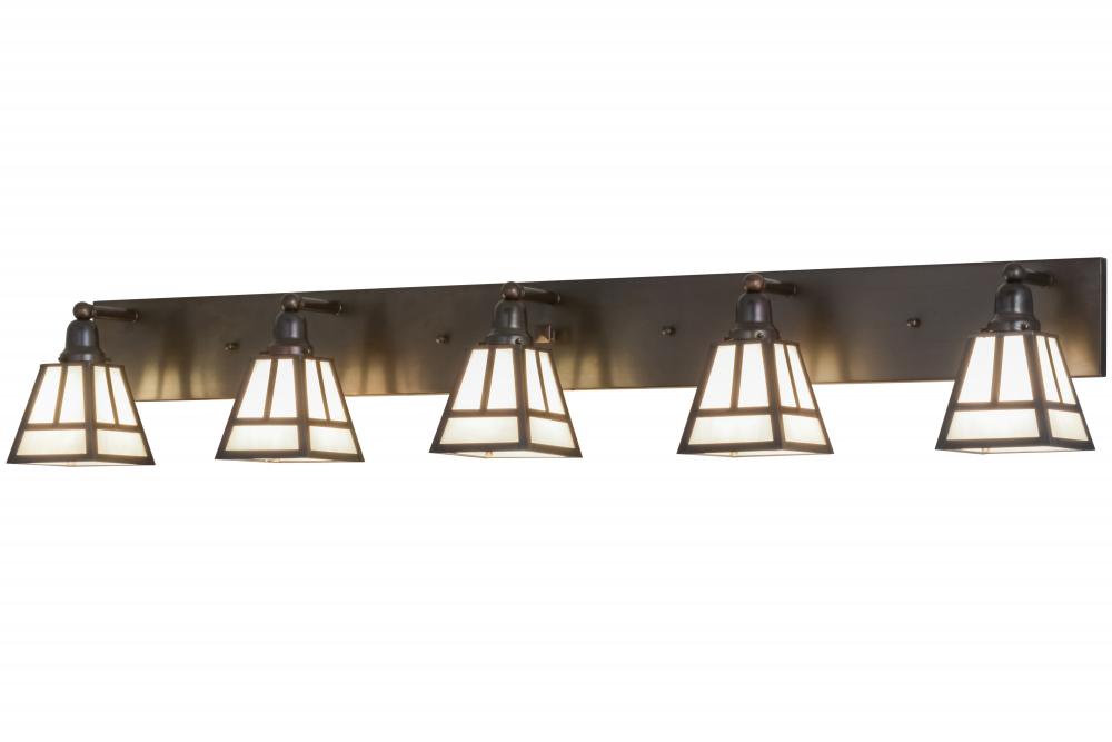 64" Wide "T" Mission 5 Light Vanity Light