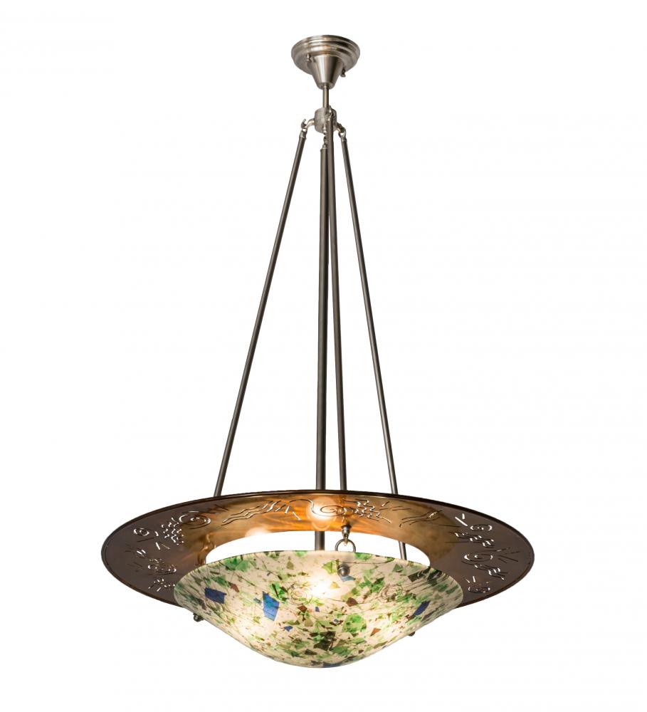 31"W Metro Fusion Super Nova Inverted Pendant