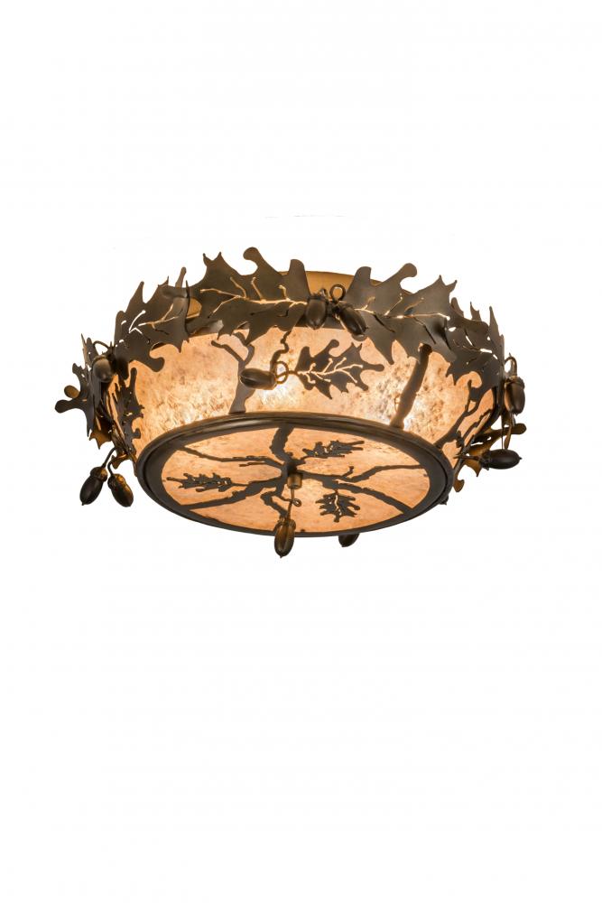 20" Wide Oak Leaf & Acorn Flushmount