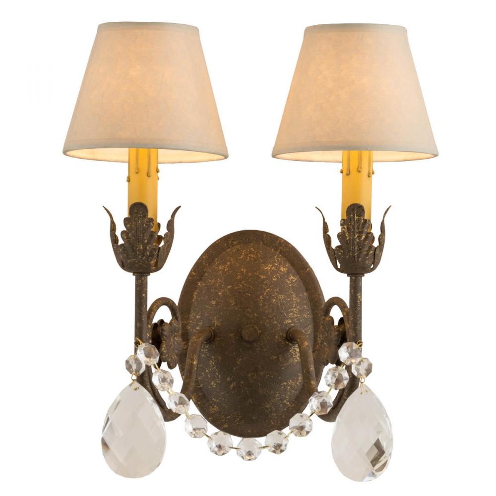 12" Wide Antonia 2 Light Wall Sconce