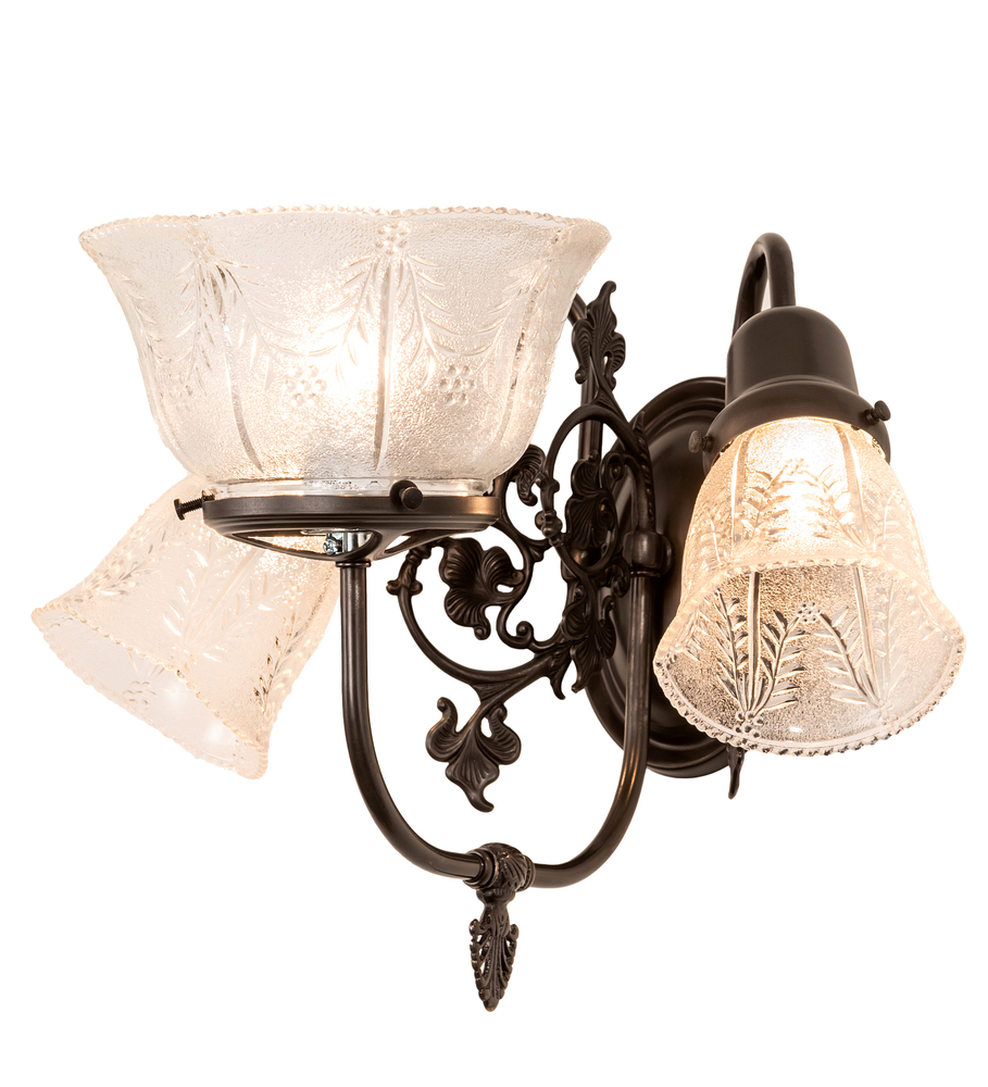 15" Wide Revival Gas & Electric 3 Light Wall Sconce